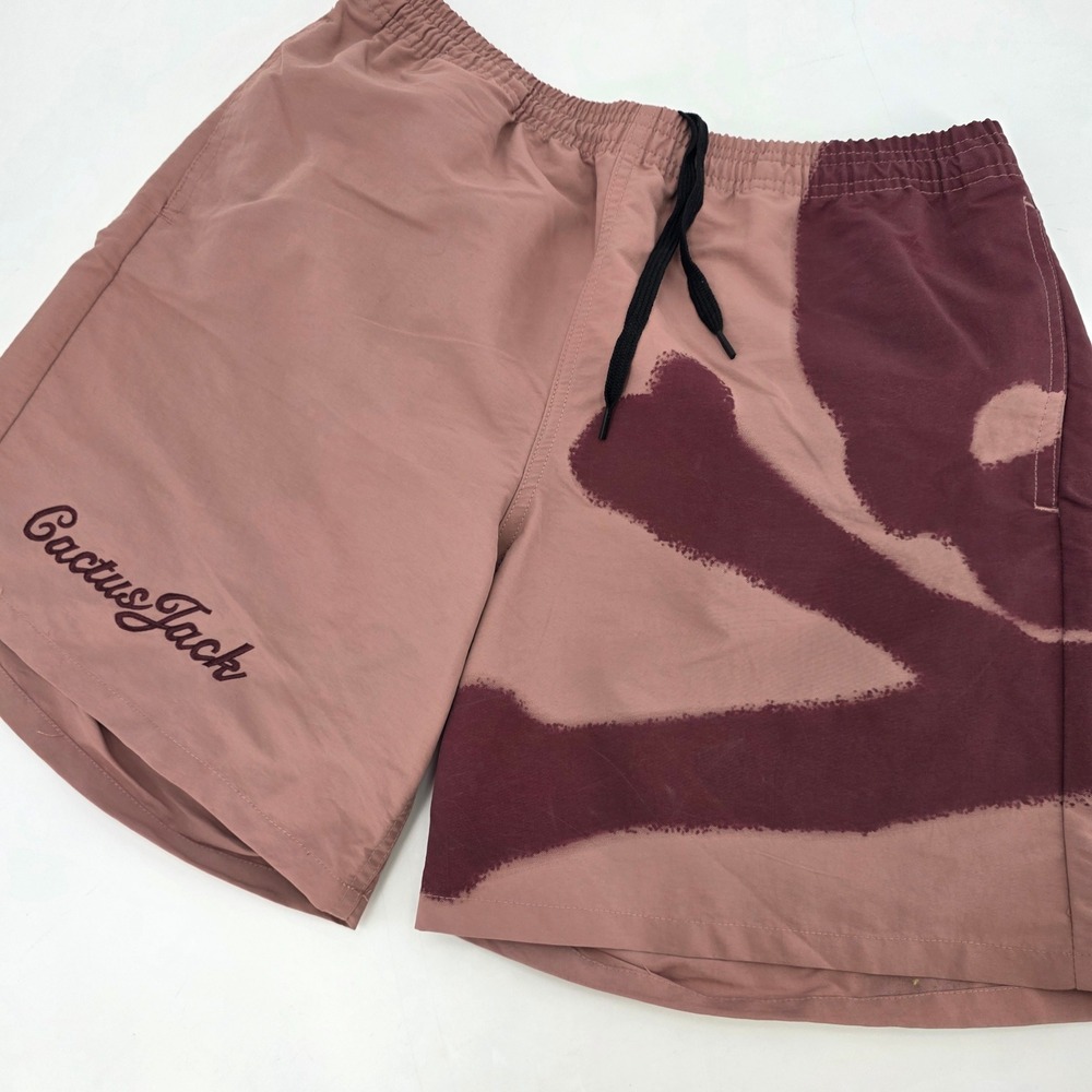 CACTUS JACK TRAVIS SCOTT MASTERMIND SHORTS MENS SMALL PINK NYLON SKULL POCKETS
